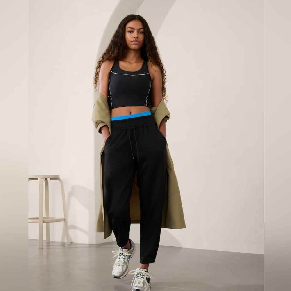 NWT Athleta Allure High Rise Black Jogger  XL Tall